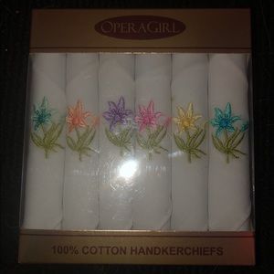 100% cotton handkerchiefs (6ct)
